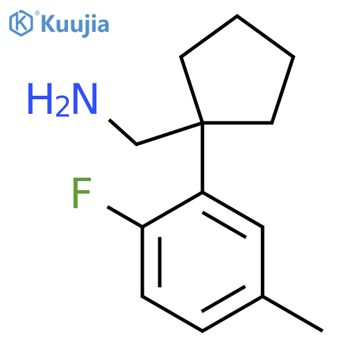 1-(2-fluoro-5-methylphenyl)cyclopentylmethanamine structure