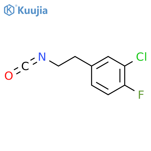 2-chloro-1-fluoro-4-(2-isocyanatoethyl)benzene structure