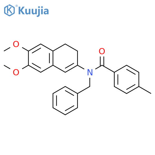 Benzamide,N-(3,4-dihydro-6,7-dimethoxy-2-naphthalenyl)-4-methyl-N-(phenylmethyl)- structure