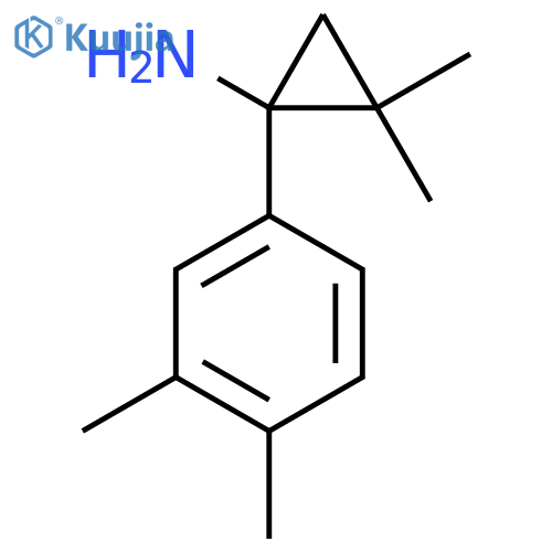 1-(3,4-dimethylphenyl)-2,2-dimethylcyclopropan-1-amine structure