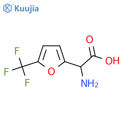 2-amino-2-5-(trifluoromethyl)furan-2-ylacetic acid structure