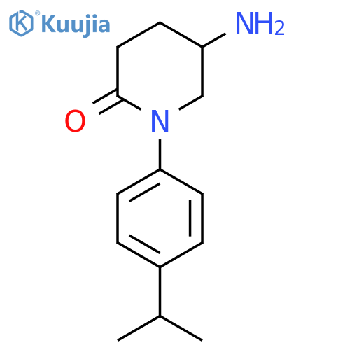 5-Amino-1-[4-(propan-2-yl)phenyl]piperidin-2-one structure