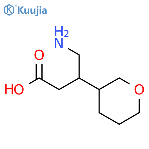 4-amino-3-(oxan-3-yl)butanoic acid structure