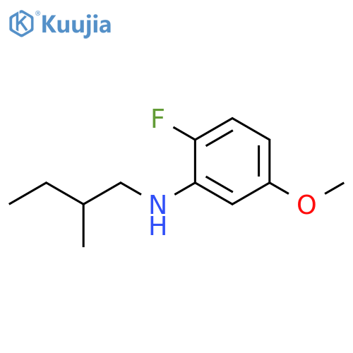 2-fluoro-5-methoxy-N-(2-methylbutyl)aniline structure