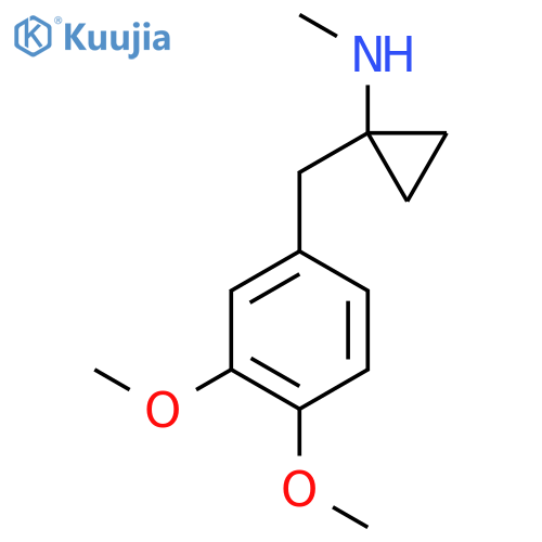 1-(3,4-dimethoxyphenyl)methyl-N-methylcyclopropan-1-amine structure