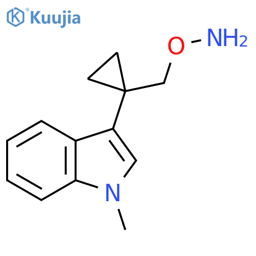 O-{1-(1-methyl-1H-indol-3-yl)cyclopropylmethyl}hydroxylamine structure
