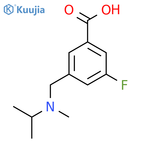 3-Fluoro-5-[[methyl(propan-2-yl)amino]methyl]benzoic acid structure