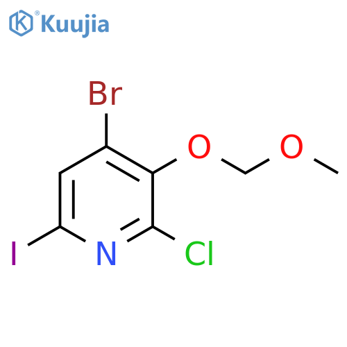 4-Bromo-2-chloro-6-iodo-3-(methoxymethoxy)pyridine structure