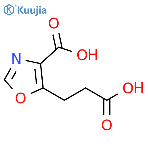 5-(2-carboxyethyl)-1,3-oxazole-4-carboxylic acid structure