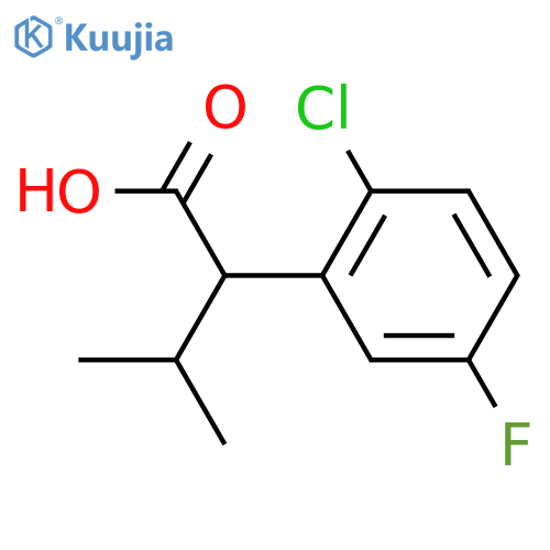2-(2-Chloro-5-fluorophenyl)-3-methylbutanoic acid structure