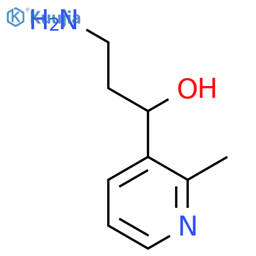 3-amino-1-(2-methylpyridin-3-yl)propan-1-ol structure