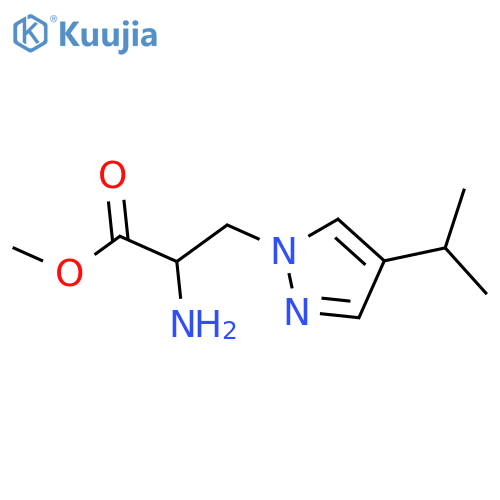 methyl 2-amino-3-4-(propan-2-yl)-1H-pyrazol-1-ylpropanoate structure