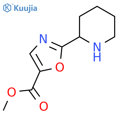 Methyl 2-(piperidin-2-yl)-1,3-oxazole-5-carboxylate structure