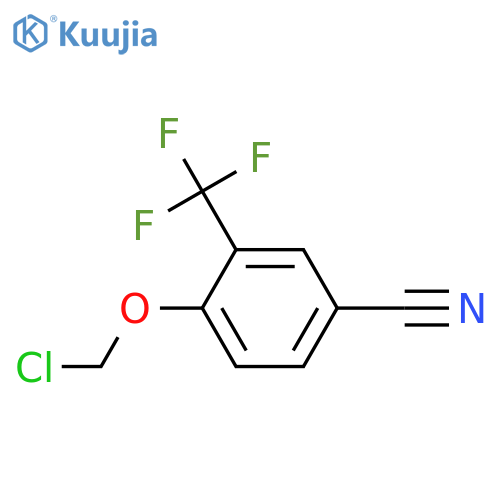 Benzonitrile, 4-(chloromethoxy)-3-(trifluoromethyl)- structure
