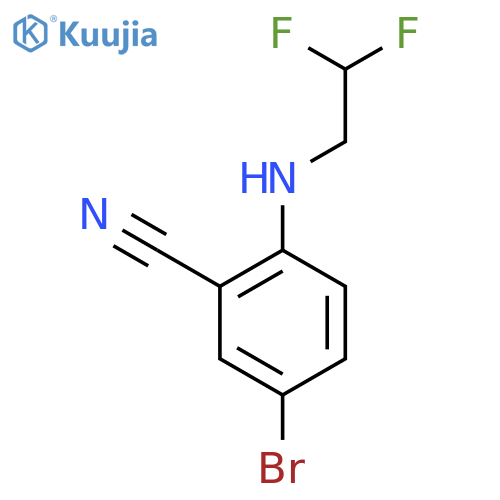 5-Bromo-2-(2,2-difluoroethylamino)benzonitrile structure