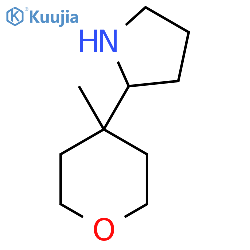 2-(4-methyloxan-4-yl)pyrrolidine structure