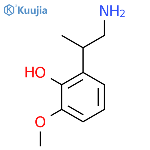 2-(1-aminopropan-2-yl)-6-methoxyphenol structure