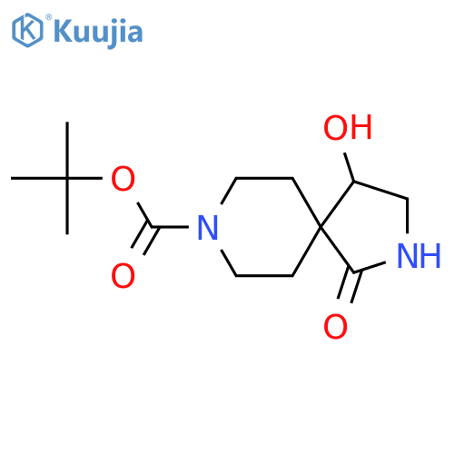 Tert-Butyl 4-hydroxy-1-oxo-2,8-diazaspiro[4.5]decane-8-carboxylate structure
