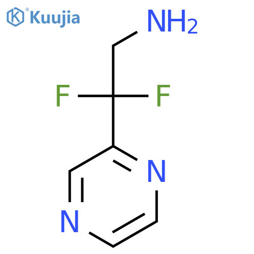 2,2-difluoro-2-(pyrazin-2-yl)ethan-1-amine structure