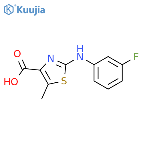 2-(3-Fluorophenylamino)-5-methylthiazole-4-carboxylic acid structure