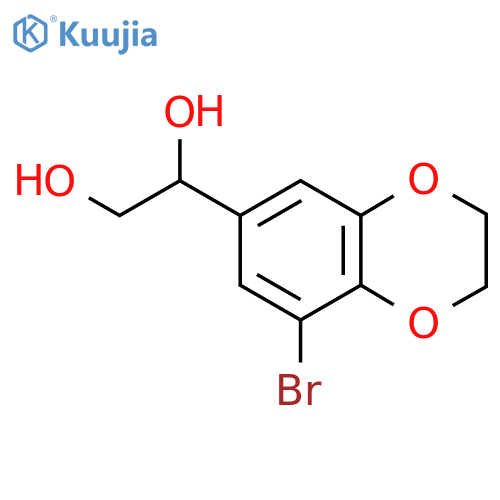 1-(8-bromo-2,3-dihydro-1,4-benzodioxin-6-yl)ethane-1,2-diol structure
