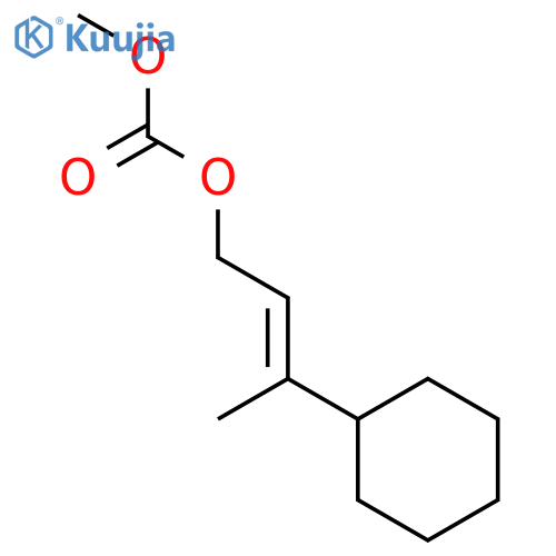(2E)-3-Cyclohexyl-2-buten-1-yl methyl carbonate structure