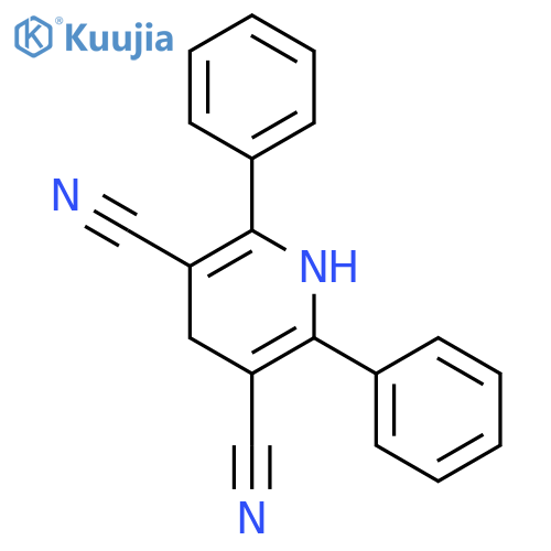 3,5-Pyridinedicarbonitrile, 1,4-dihydro-2,6-diphenyl- structure
