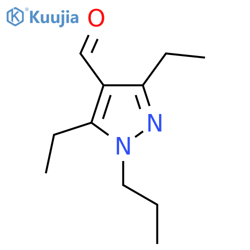 3,5-diethyl-1-propyl-1H-pyrazole-4-carbaldehyde structure