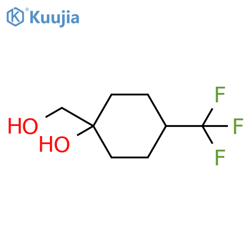 1-(hydroxymethyl)-4-(trifluoromethyl)cyclohexanol structure