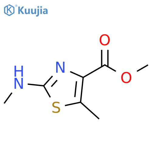 4-Thiazolecarboxylic acid, 5-methyl-2-(methylamino)-, methyl ester structure