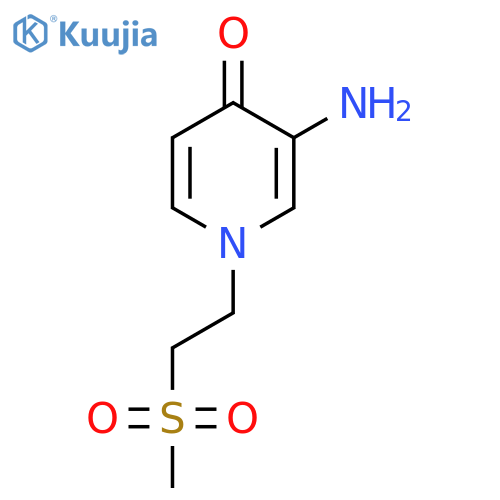 3-Amino-1-(2-methanesulfonylethyl)-1,4-dihydropyridin-4-one structure