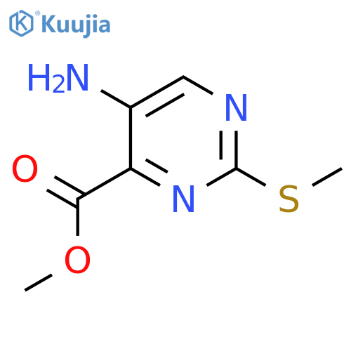 methyl 5-amino-2-(methylsulfanyl)pyrimidine-4-carboxylate structure