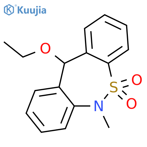 Dibenzo[c,f][1,2]thiazepine,11-ethoxy-6,11-dihydro-6-methyl-, 5,5-dioxide structure