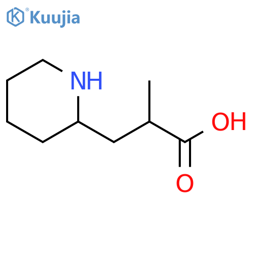 2-methyl-3-(piperidin-2-yl)propanoic acid structure