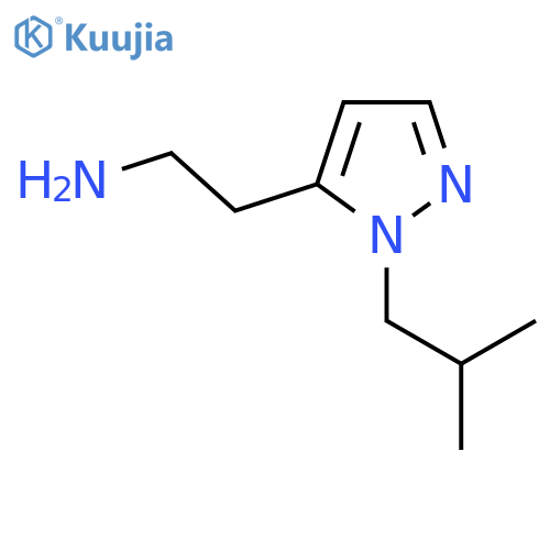 2-1-(2-methylpropyl)-1H-pyrazol-5-ylethan-1-amine structure