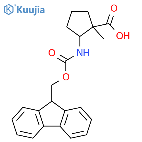2-([(9H-FLUOREN-9-YLMETHOXY)CARBONYL]AMINO)-1-METHYLCYCLOPENTANE-1-CARBOX+ structure