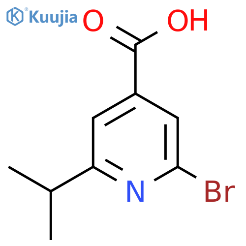 2-Bromo-6-(propan-2-yl)pyridine-4-carboxylic acid structure
