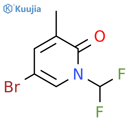 2(1H)-Pyridinone, 5-bromo-1-(difluoromethyl)-3-methyl- structure