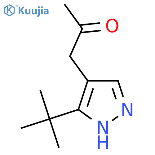 1-(3-tert-butyl-1H-pyrazol-4-yl)propan-2-one structure