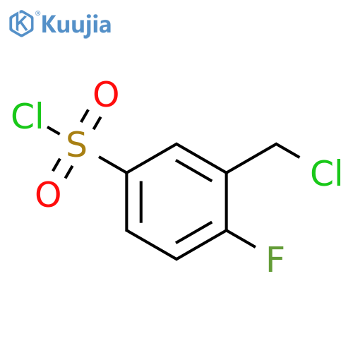 3-(chloromethyl)-4-fluorobenzene-1-sulfonyl chloride structure