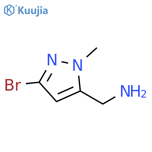 (3-bromo-1-methyl-1H-pyrazol-5-yl)methanamine structure
