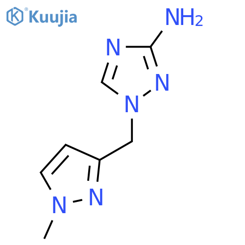 1-(1-methyl-1H-pyrazol-3-yl)methyl-1H-1,2,4-triazol-3-amine structure