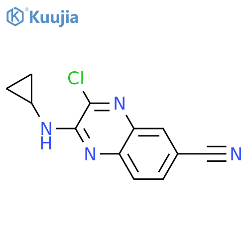 3-chloro-2-(cyclopropylamino)quinoxaline-6-carbonitrile structure
