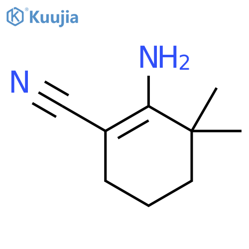 2-amino-3,3-dimethylcyclohex-1-ene-1-carbonitrile structure