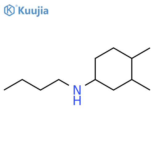 N-butyl-3,4-dimethylcyclohexan-1-amine structure