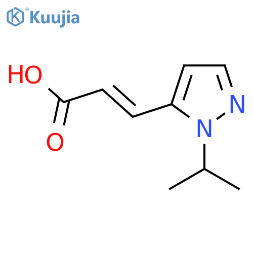 3-1-(propan-2-yl)-1H-pyrazol-5-ylprop-2-enoic acid structure