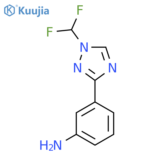 3-[1-(difluoromethyl)-1H-1,2,4-triazol-3-yl]aniline structure