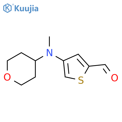 2-Thiophenecarboxaldehyde, 4-[methyl(tetrahydro-2H-pyran-4-yl)amino]- structure