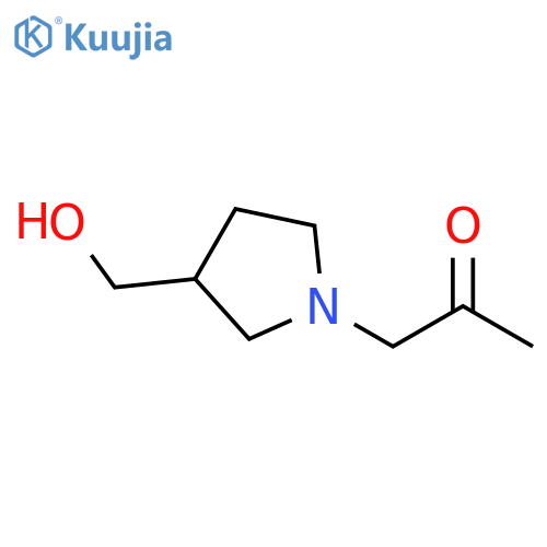 1-[3-(hydroxymethyl)pyrrolidin-1-yl]propan-2-one structure