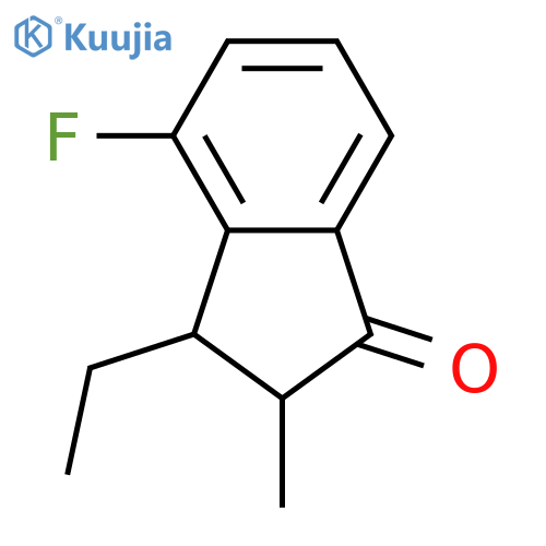 1H-Inden-1-one, 3-ethyl-4-fluoro-2,3-dihydro-2-methyl-  structure